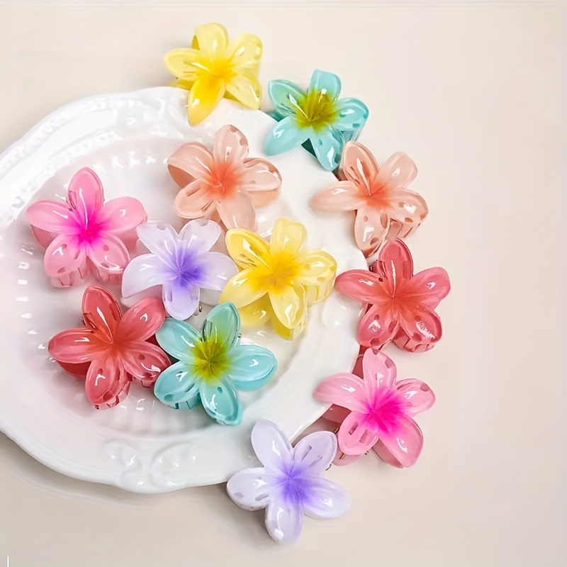 

Ensemble de 12 Mini Pinces à Cheveux Mignonnes à Motif Floral, Bougainvilliers Violet Dégradé en Gelée avec Prises Antidérapantes pour Femmes - Idéal pour un et les