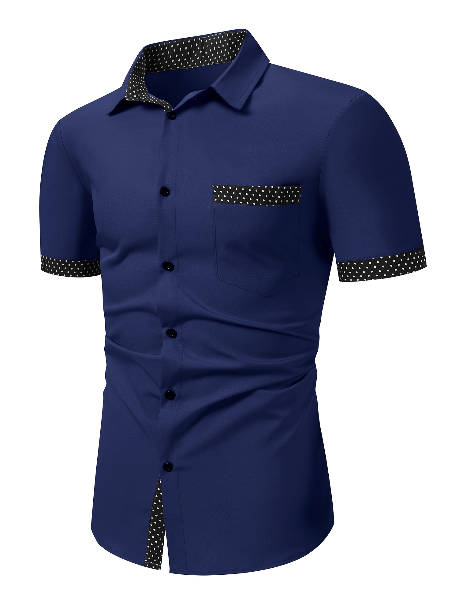 collar design mens summer formal short sleeve Temu