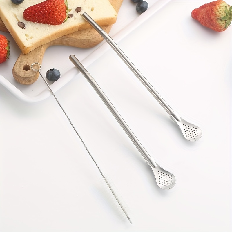 

3pcs/set, Stainless Steel , Stirring Spoon, Detachable Cleaning , , , Drinkware Accessories, Kitchen Supplies