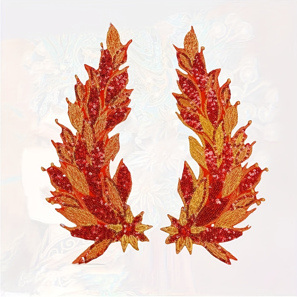 TEMU A Pair Of 2pcs, Cloud Embroidery Patch, Performance Costume, Ethnic Clothing, Sequin Embroidery Patch, Additions