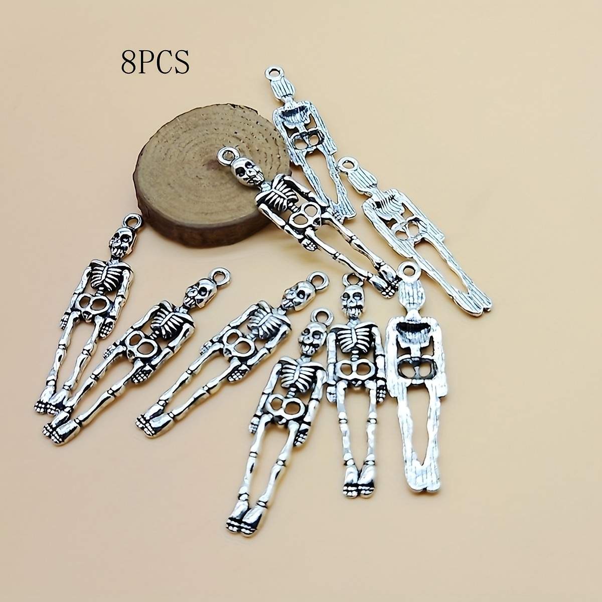 Image of Fashionable Skeleton, 8pcs Of Jewelry Additions Including Necklaces And Earrings