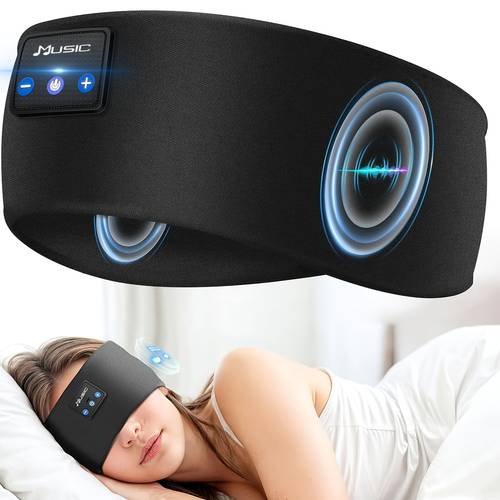1pc wireless sleep soft ideal for exercise gaming wireless headphones comfortable 3 in 1 wireless music eye mask for side sleepers elastic noise isolation volume control usb charging music earbuds