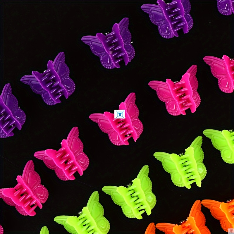 20 Piece Set Of Women s Colorful Butterfly Plastic Hair Accessories, Fashionable Hair Clips Suitable For , Cute Hair Clips, Mini Grab Clips, Hair Accessories Set details 4