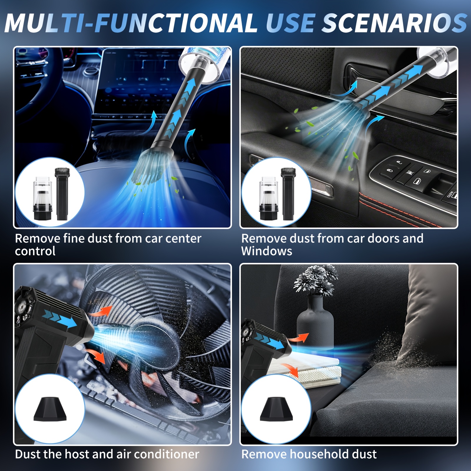 Fostex Turbodry Secador de Coche, Soplador Eléctrico Recargable Inalámbrico, Secador Turbo