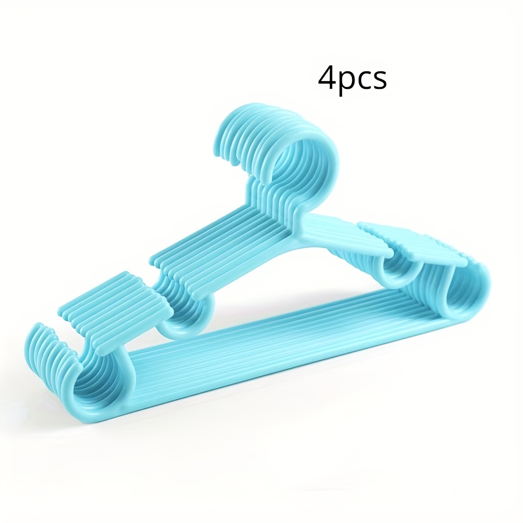 Image of Portable Children Clothes Hanger Toddler Baby Coat Plastic Hangers Hook Household For Kids Clothing Organizer 27x14cm
