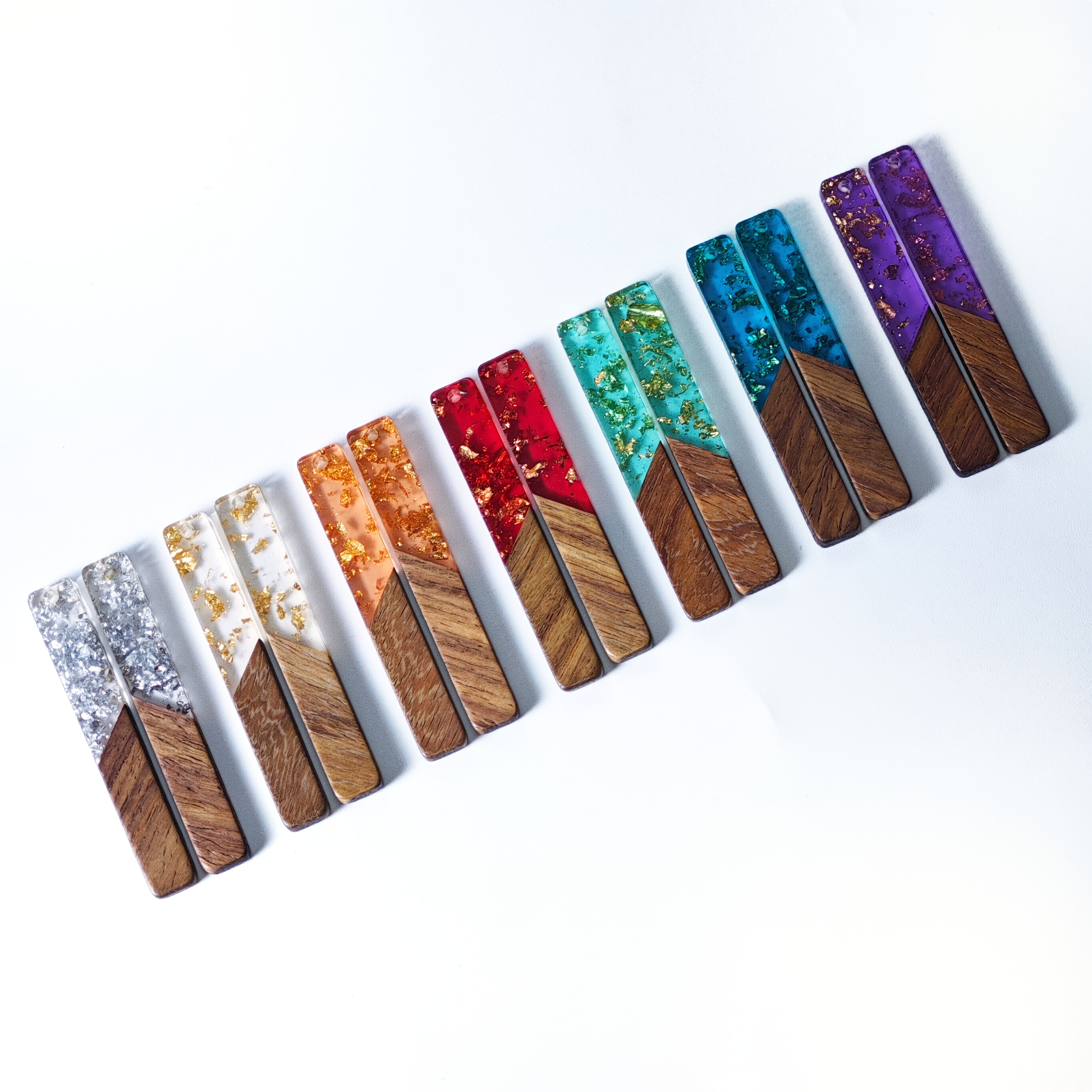 14pcs Gorgeous Resin Wood Earring Necklace Accessories