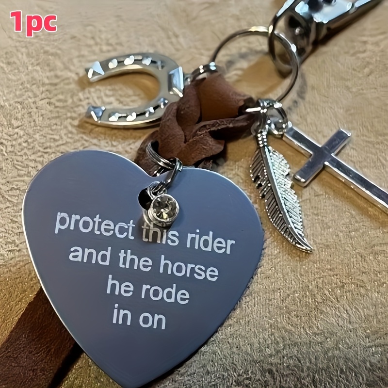 Image of And Pendant Clip, This Horse And Rider Pendant Gift, No Battery Required, Suitable As A Gift For Equestrian Enthusiasts, Pendant