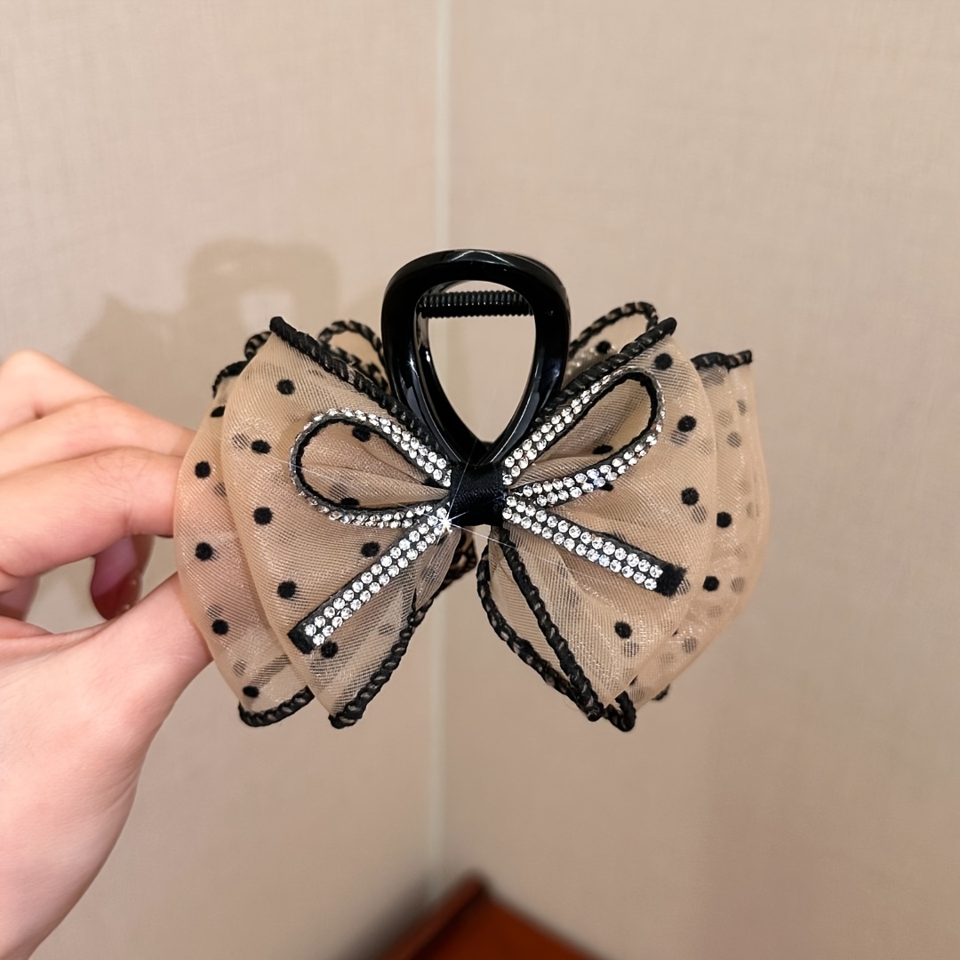 3個セット】メッシュ リボン ヘアクリップ | temu Temu Japan