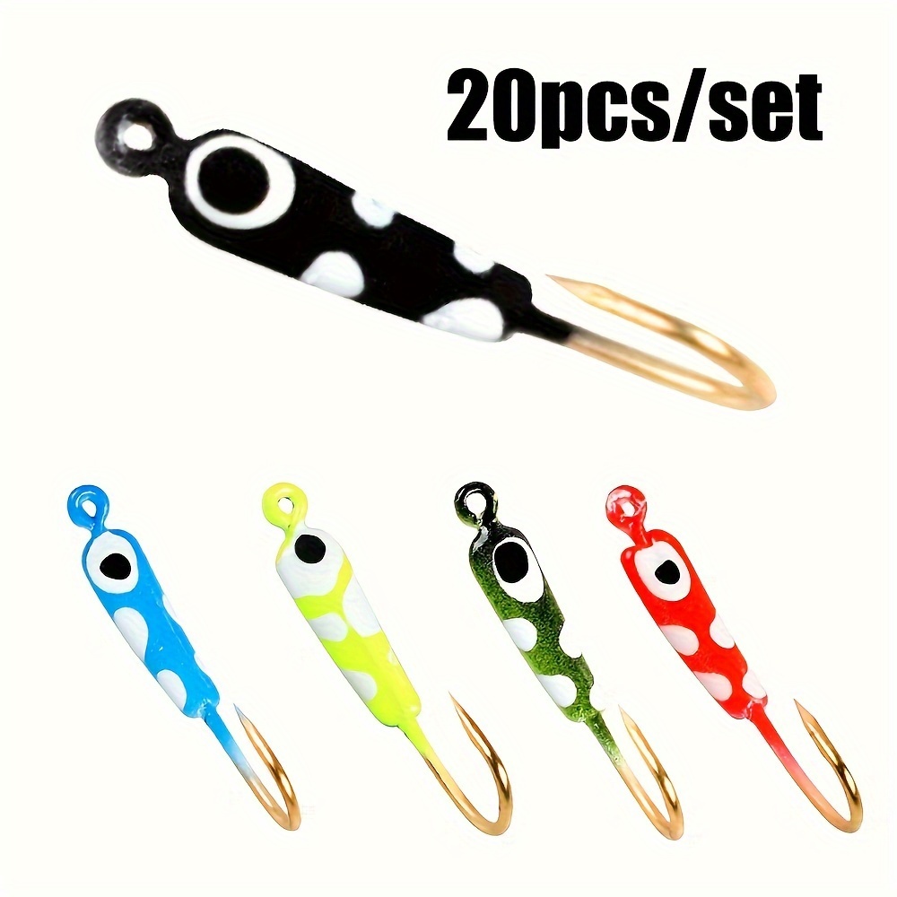 

20pcs -the- Fishing Hook Set - Mini Lead , -resistant Carbon Steel, Winter Fishing & Holiday Gifts