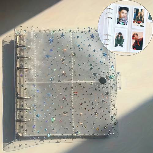200 slot large capacity starry card album designed specifically for 3 inch polaroids celebrity and cards a practical for collection