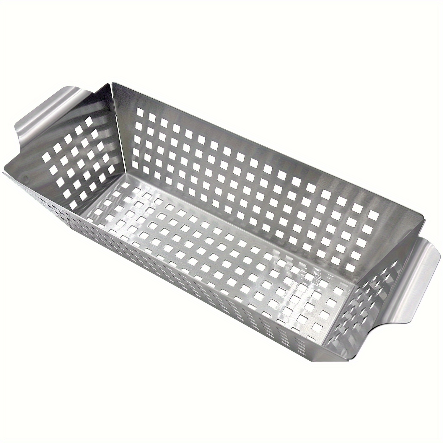 E-shop Vielseitiger Edelstahl-Grillkorb - für Gemüse, Hähnchenflügel, Kebabs & Mehr - Langlebiges BBQ-Zubehör für das Grillen im Freien, Grillzubehör