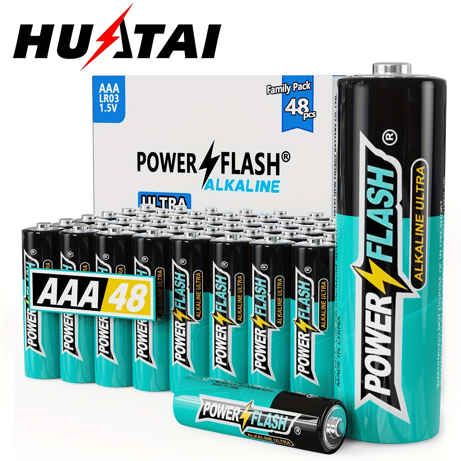 

Huatai Aaa 48 Pcs Long-lasting Batteries, , Lr03 High-performance Battery For Home, Work, Device