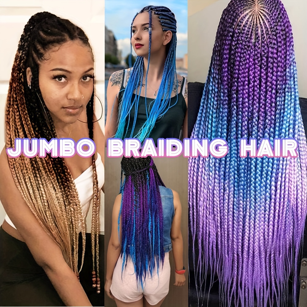 Haarverlängerung Für Flechten Jumbo Box Braids Kunsthaar Extensions Hair Rasta Dread Afro Braids Ombre Farben