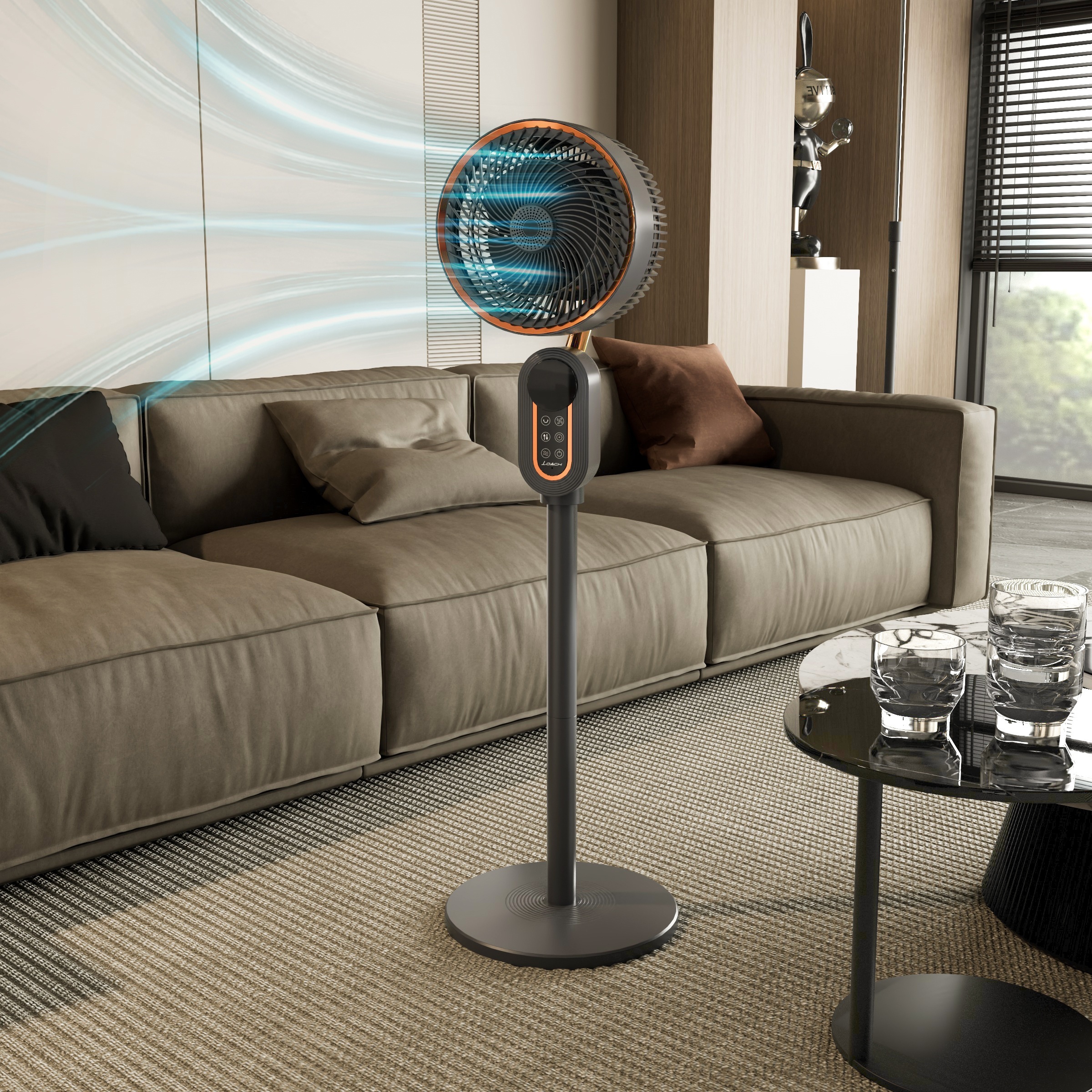 

Desktop Fan With Remote, Shaking Head Fan, Oscillating Fan With Remote For Bedroom, Adjustable Height Oscillating With Remote, Full Copper Motor For Quiet Operation And Efficient Airflow