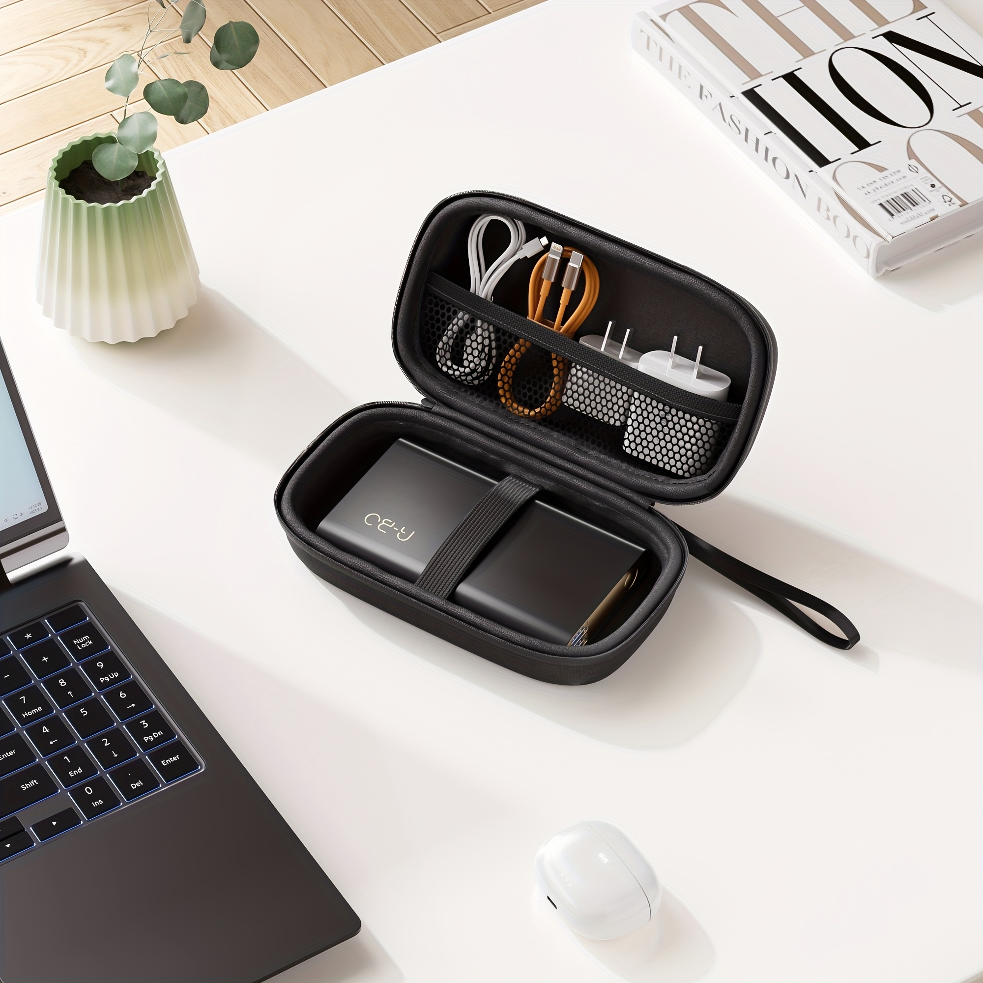 6pcs Set Travel Electronics Storage Bag with Cable Ties