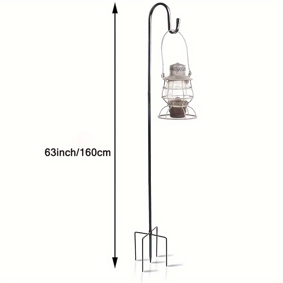 E-shop Robuster 63" Gartenhaken für Außenbereich – Verstellbar, Stabile Eisenkonstruktion, Einfache Montage für Vogelfutterstellen, Hängepflanzen,
