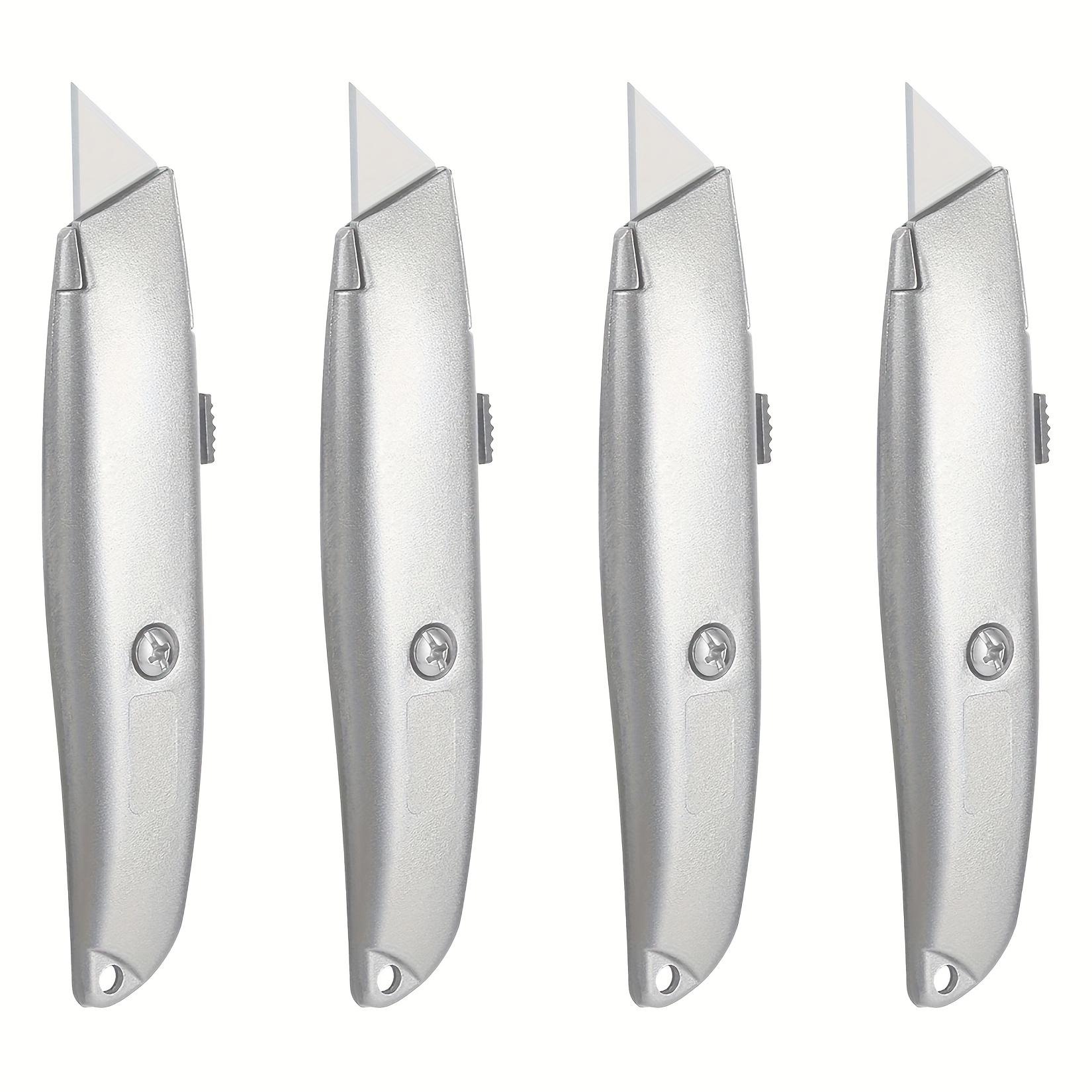 TEMU 4-pack Retractable , Sk5 Steel , Blade Cutter, Warehouse Box Opener, Craft Knife, Diy Cutting Tool, Packaging Knife, Industrial Knife, , , Gift