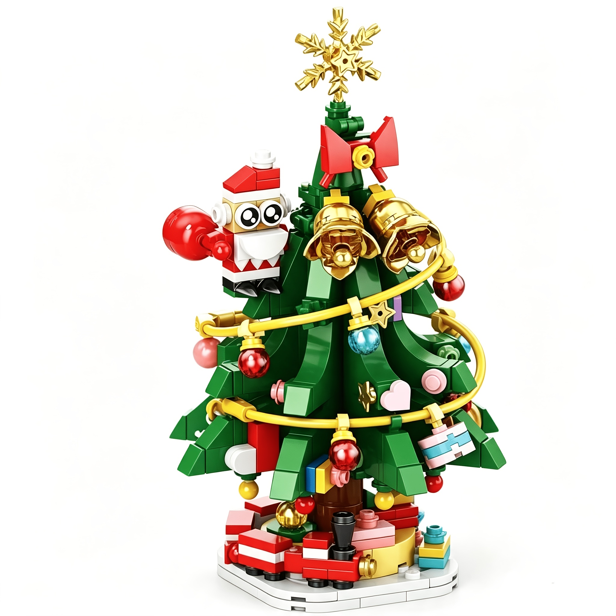 TEMU Exquisite Christmas-themed Building Block Set, Full Of Festive . Is Stress- And Therapeutic. It Helps Skills And Imagination. Completed, It