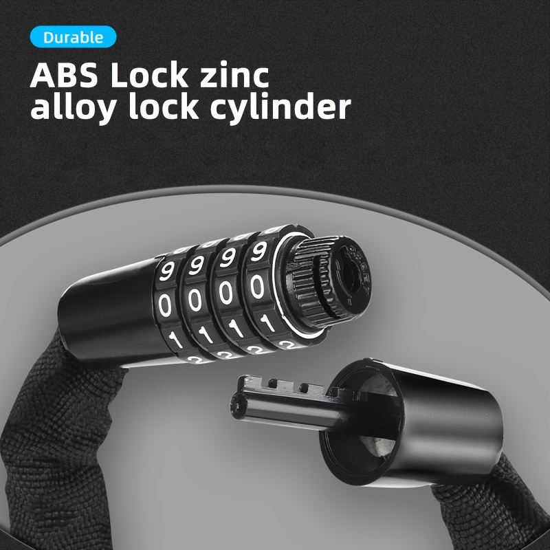 WEST BIKING Bicycle Security Lock with Password, Available in 150Cm/115Cm/90Cm/65Cm Chain Lengths, Ideal for Cycling And Backpacking Additions
