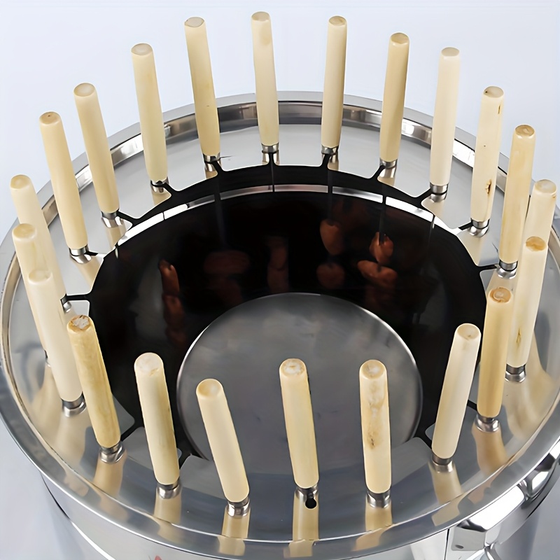 Heavy-Duty Stainless Steel BBQ Grill with Lid - Commercial/Home Use, Holds 22/30 Skewers, Portable Outdoor/Indoor Grill for Camping, Backyard, Restaurants - Compatible with Charcoal & Gas - Easy Assembly Required, Grills for Cooking, Outdoor Grilling, Sturdy Handles, Skewer Holder, Restaurant Owners