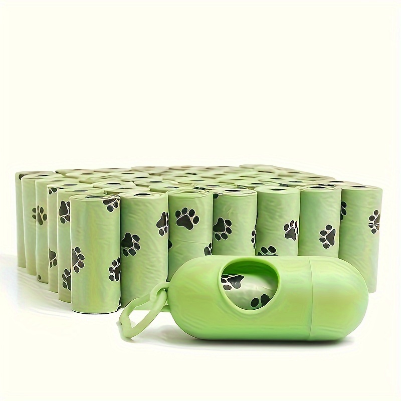 

150pcs Degradable Pet Poop Bags With Dispenser, Abs Material, Ideal For Animal Waste Pick-up, Portable And Convenient For Dog Walking And Outdoor Use