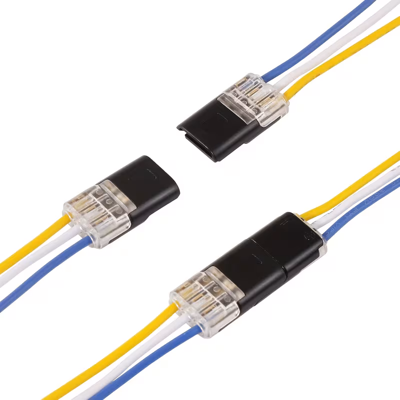 10 conectores rápidos de empalme sin soldadura para cables eléctricos, bloques de conector a presión de de para tira led de coche, aplicaciones de voltaje, bloques de terminales de conexión rápida Detalles del producto 2