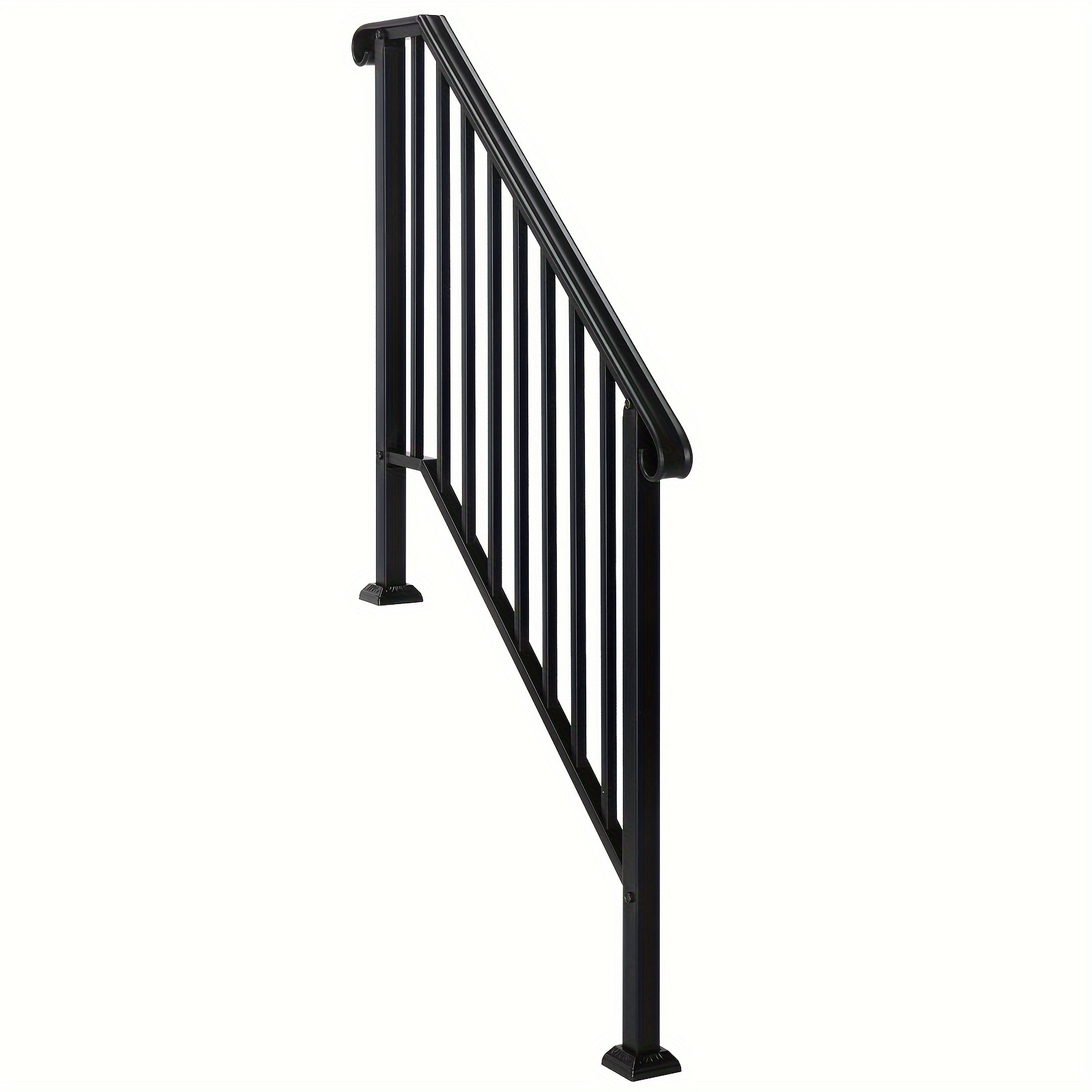 Step Handrail Fit 3 4 Steps Wrought Iron Handrail Outdoor - Temu