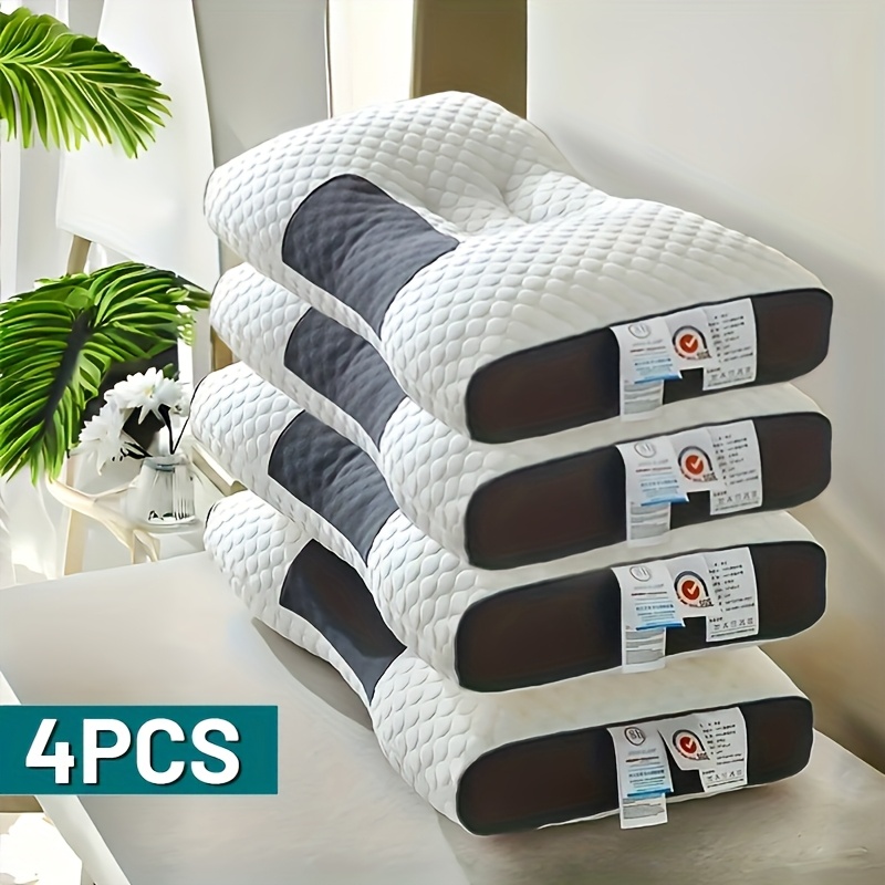   cervical orthopedic pillow ergonomic neck support for deep sleep side back sleeper friendly enjoy soothing home massages durable machine washable pillow core    