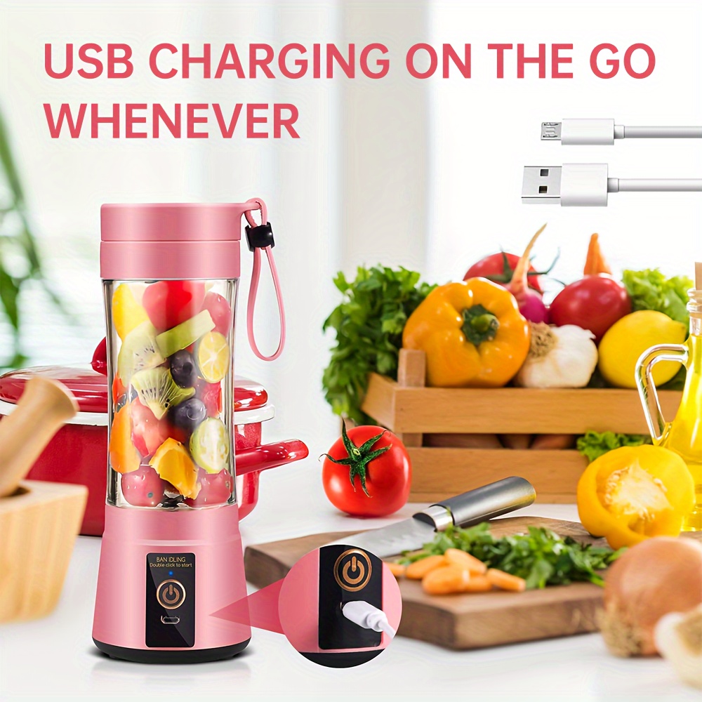 

Portable Cup, Electric , Mini Portable For Shakes And , Juice, 380ml, 6 Blades Great For Mixing