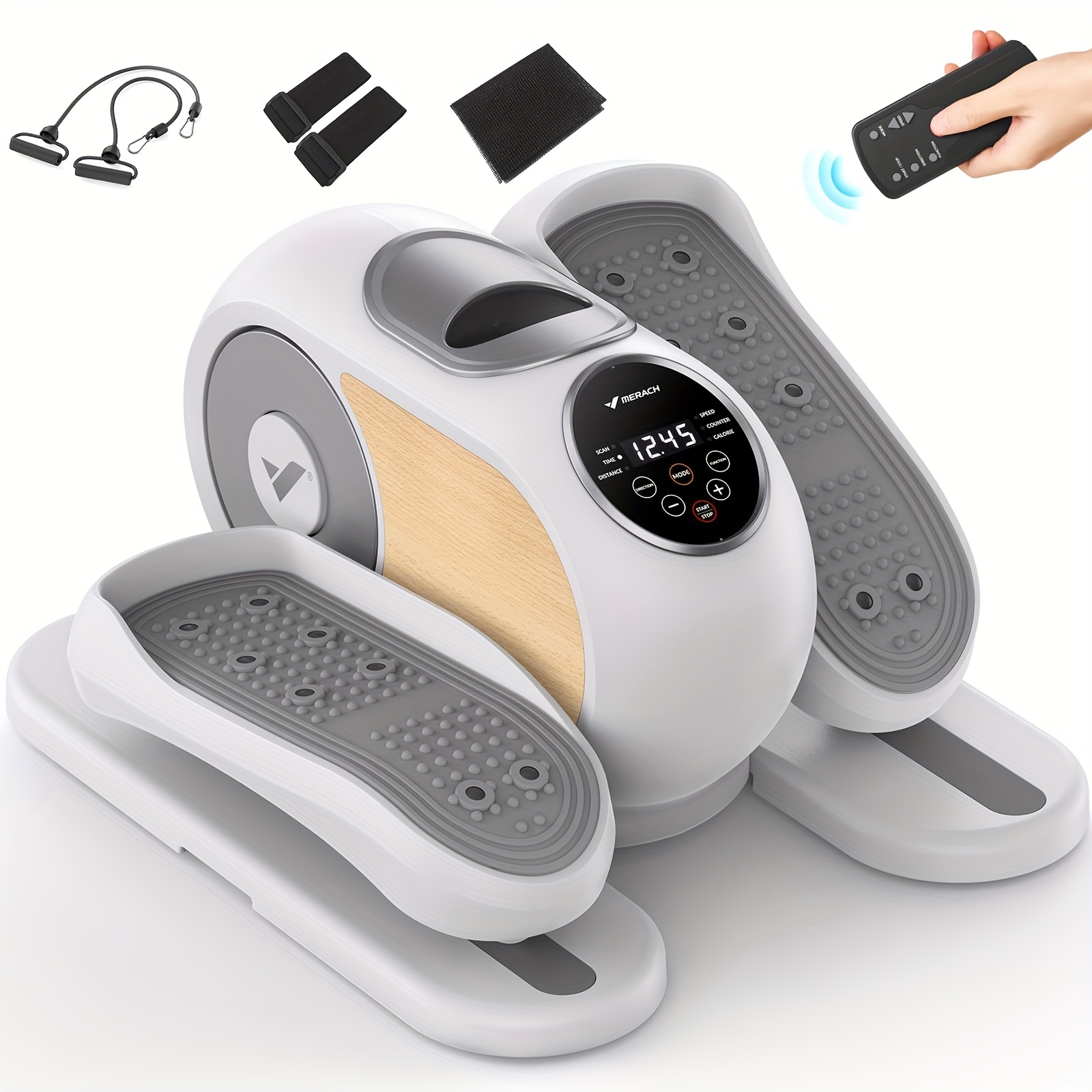 TEMU Merach Under Desk Elliptical, Elliptical Ellipse Leg Exerciser For Home Use Under Desk Elliptical For Seniors Fully Assembled Quiet & Portable