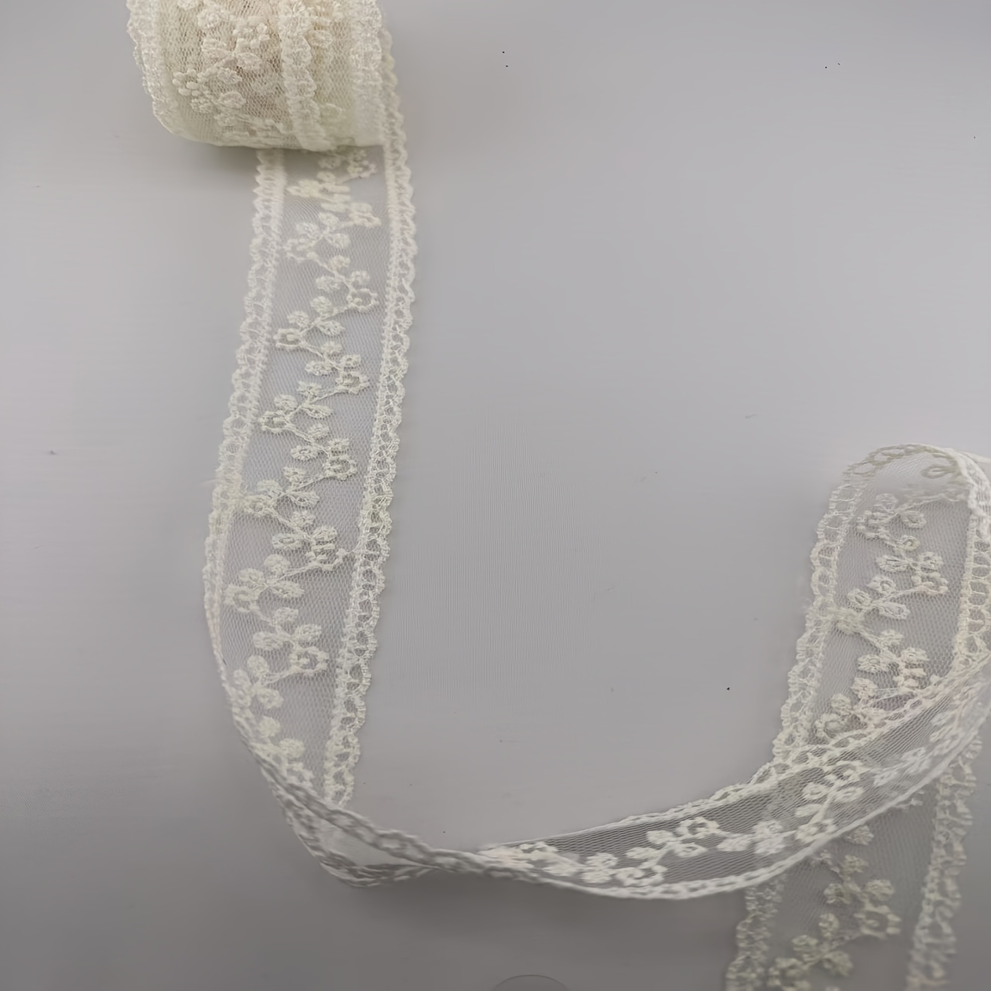 TEMU 3 Yards/5 Yards Embroidered Lace Flower Baking Ribbon Bouquet Diy Craft Supplies, Clothing Accessories Gift Ribbon School Lace Hollow-out Floral