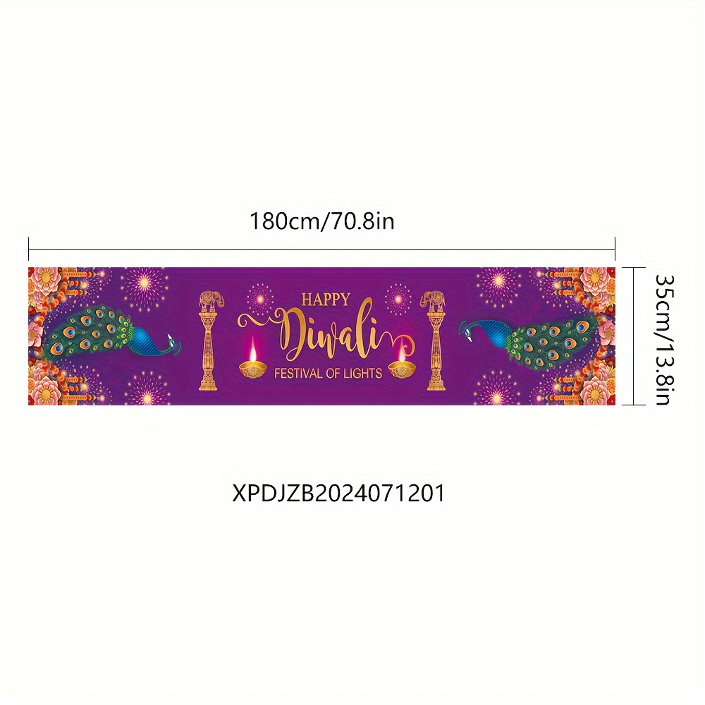 TEMU 1pc Of Tablecloth For The , Measuring 180cm By 35cm ( Inches .8 Inches), Designed For Table Decoration During The . Made From Polyester And
