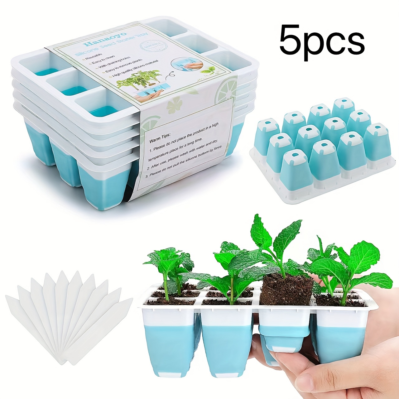 Multi-use Seed Starting Kit Featuring A Seed Tray With A Flexible Pop- - Easy To , Equipped With Ideal Drainage Holes, Great For Young Plants
