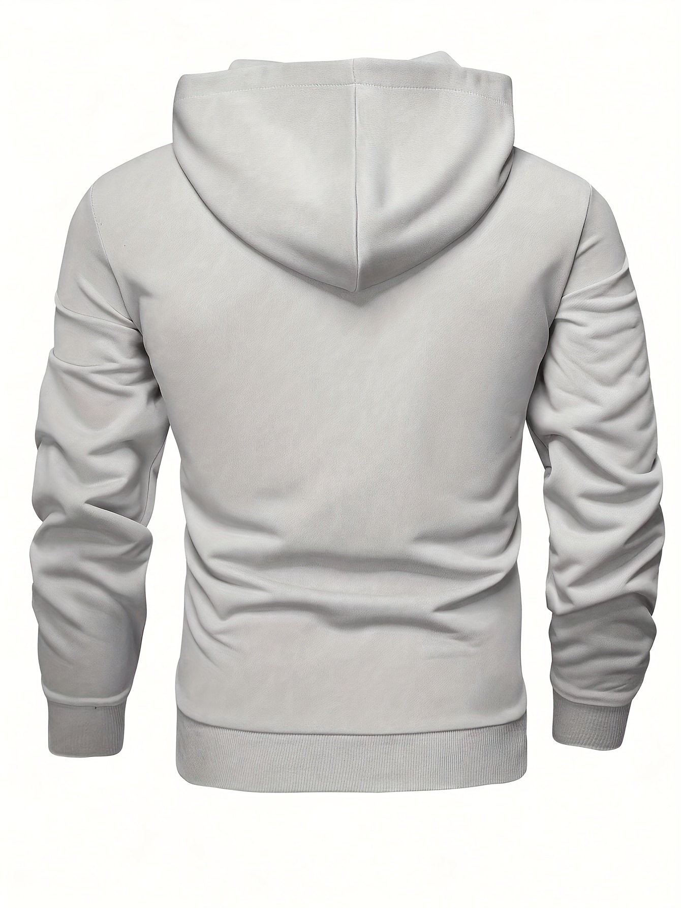 Men's Casual Green Hoodie with Half-Button Placket - Long Sleeve, Soft Polyester Fabric, Comfortable & Stylish for Spring/Fall, Casual Wear Hoodie | Minimalist Hoodie | Knitted Texture, Sweater Hoodie