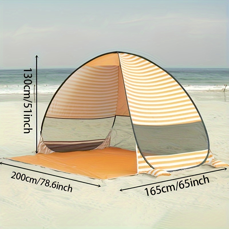 

1pc Beach Tent Upf 50+ Beach Tent, Waterproof Triangle Tent, Windproof Rainproof Insect-proof Outdoor Tent, Suitable For Camping Picnic Outdoor Spring Festival