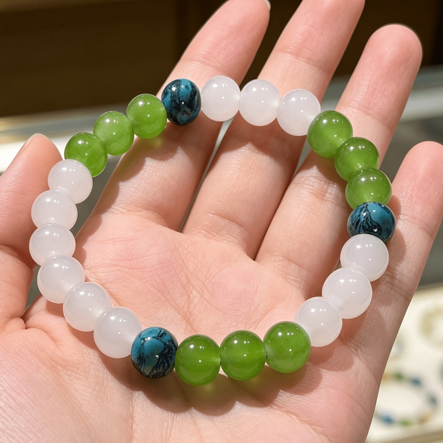 Fresh Crystal Bracelet with Light Color Palette, Spring