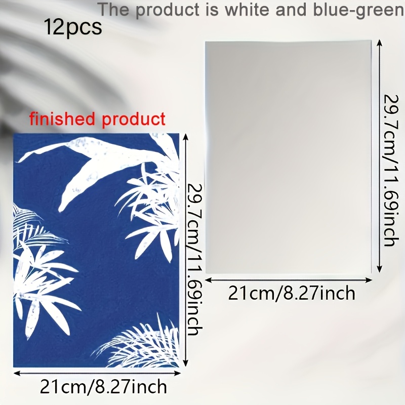 TEMU 12 Sets Cyanotypie Papier Sets