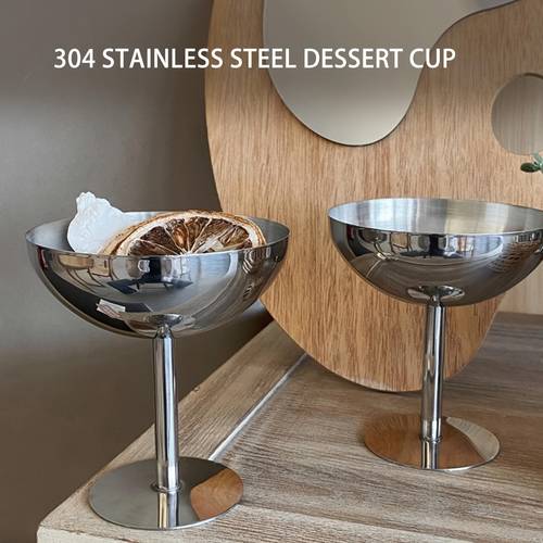 stainless steel ice cream cup large small metal dessert bowl 304 dishwasher safe dish for home party