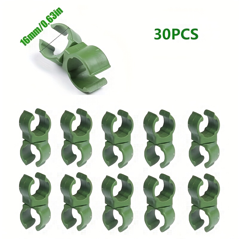 E-shop 30er-Pack Pflanzenstütz -Querclip Garten-Kletter-Rattan-Stützgestell-Zubehör 360° verstellbarer Kunststoff-Befestiger geeignet für