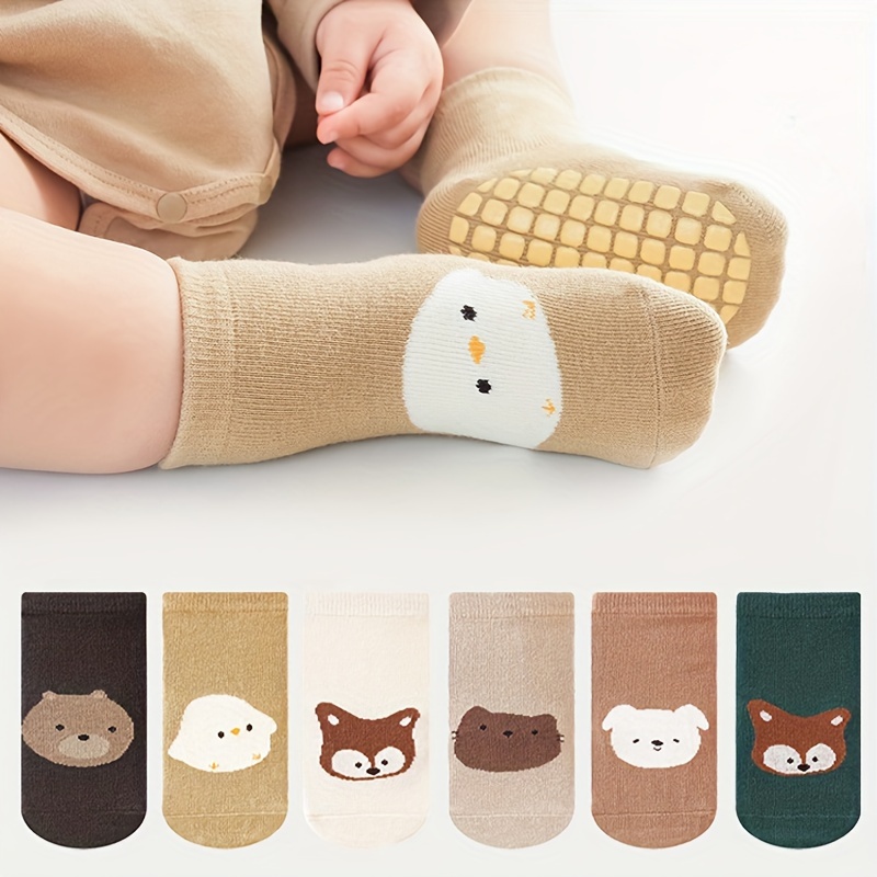 6 Pairs of Non Slip Socks in - , of , Boys and Girls, in es . details 0