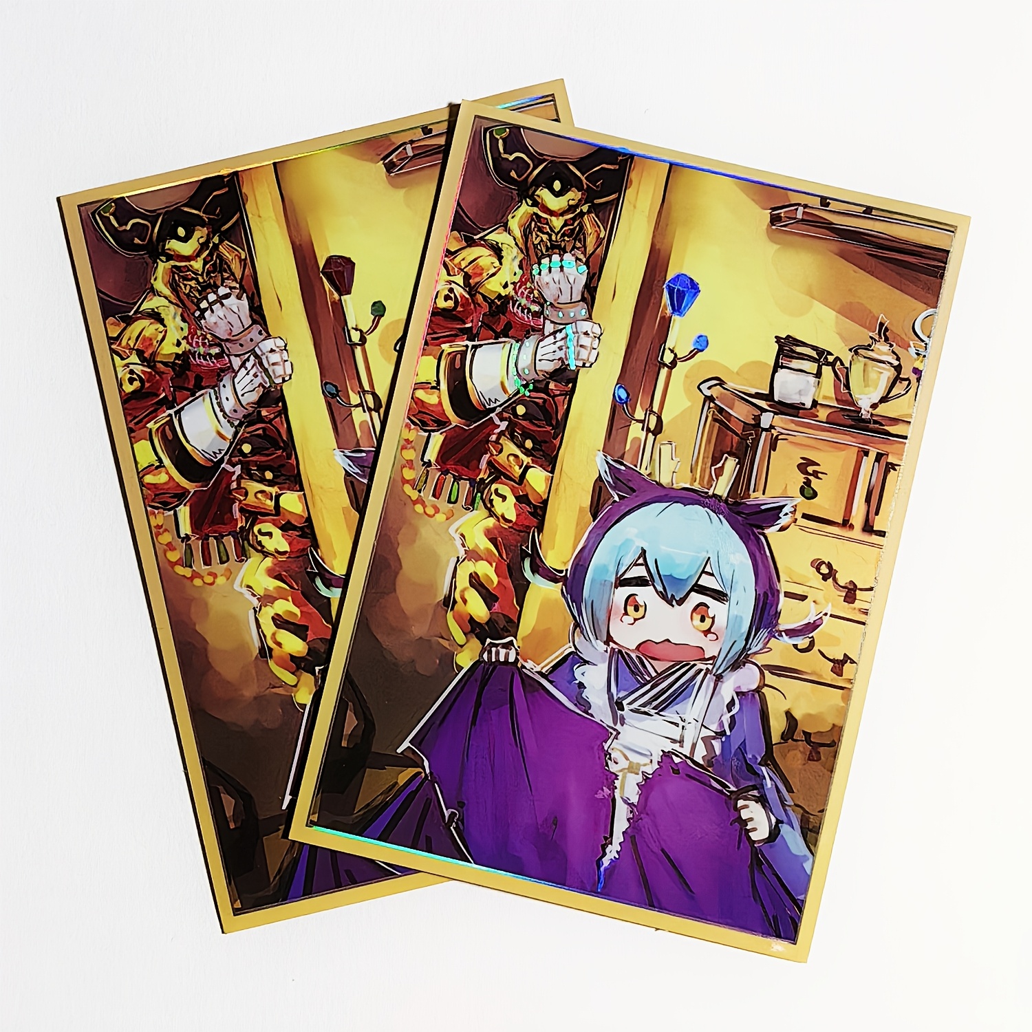 60pcs 67x 92mm holographic trading cards for mtg/ /ptcg/pkm art anime printing  card sleeves protectors | Shop Trends | Temu