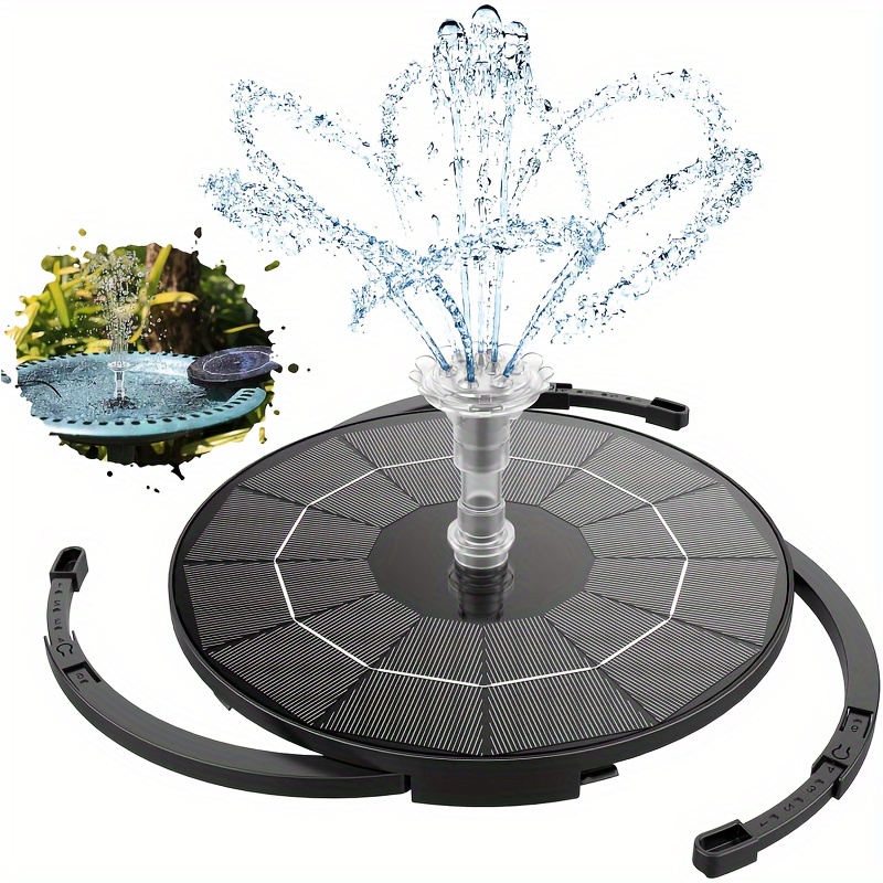 

3.5w Solar Fountain Pump For Water Feature Outdoor Diy Solar Bird Bath Fountain With Multiple Nozzles, Solar Powered Water Fountain For Garden, Ponds, Fish Tank And Aquarium