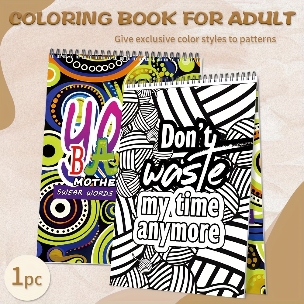 

1pc Upsized 24-page Venting Theme Coloring Book, , Is The Perfect Coloring Book, A Great Gift For , And The For Christmas, Halloween And Thanksgiving Gifts.