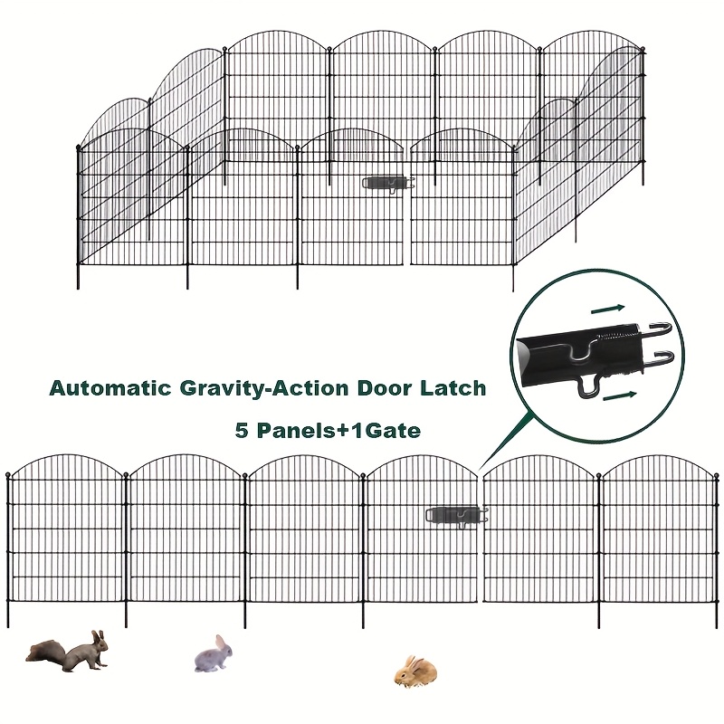 Gartenzaun 10 Paneele – 78,7 Cm Hoch, 7,2 M Lang, Rostfrei & Grabenlos Für Hunde & Tiere