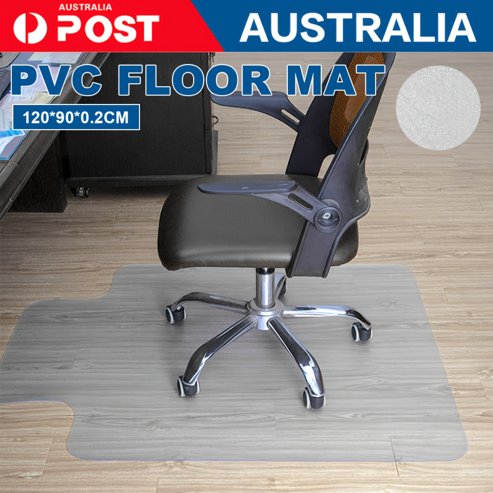 PVC Chair Mat for Office Transparent, Scratch-Resistant Soundproofing  cm Non-Slip Under Desk Floor Protector Durable Plastic wi