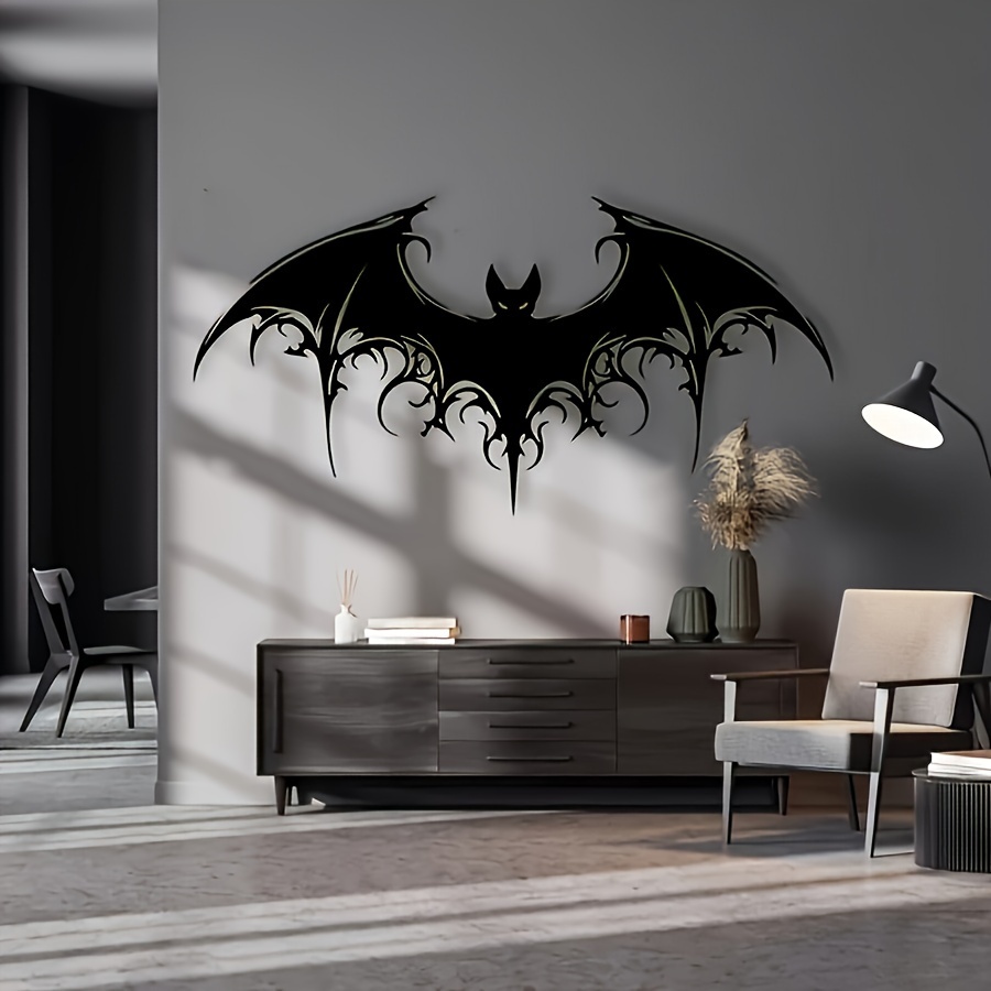 

1pc Bat Art - , 15.74"x7.85", Metal Decor For , Halloween , Iron , For Use / Decoration / Halloween Enthusiasts