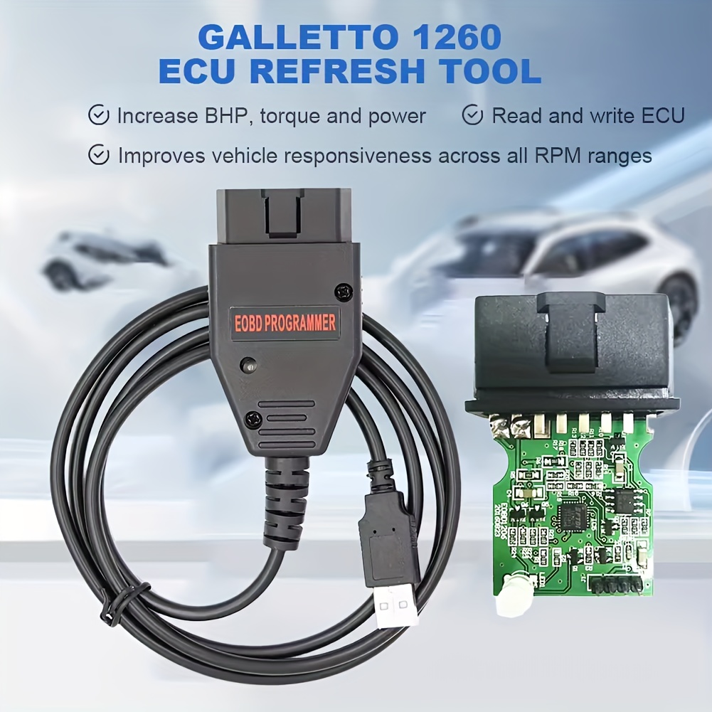 TEMU Vehicle Diagnostic Tools With Ecu Capabilities, Featuring For Ecu Flashing And Programming, Allowing Functions With An Auto Obd 2 Scanner Cable, Without Battery