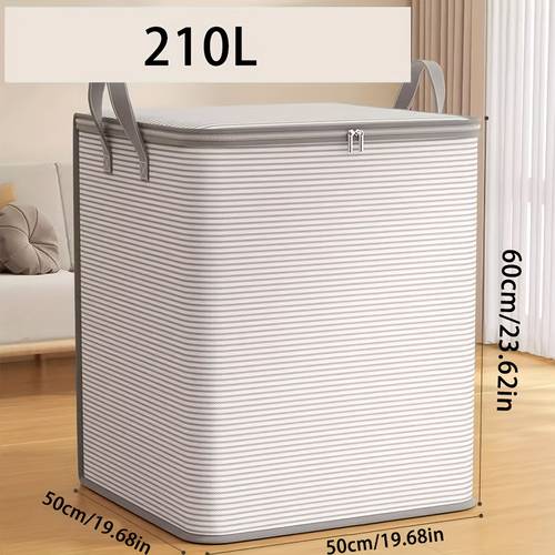 1pc thickened fabric quilt and clothing storage bag with handle foldable special packing bag for moving clothes and pants storage bag large capacity wardrobe storage bag under bed storage