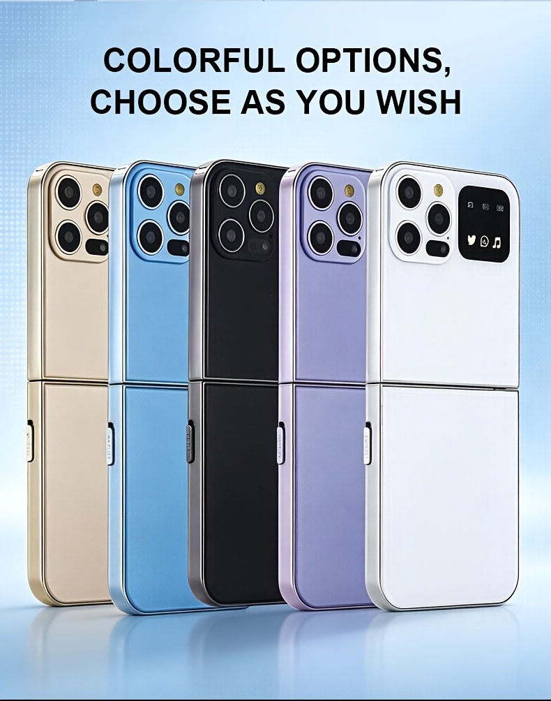 Innovative Feature Phone, Lightweight Phone, Easy Functionality, Trendy Style, Basic Calling/Messaging/Chatting/Social/Photography, Long Standby Time, 2G Network, Multilingual Support, Foldable Design, Convenient Storage, Multifunctional Buttons