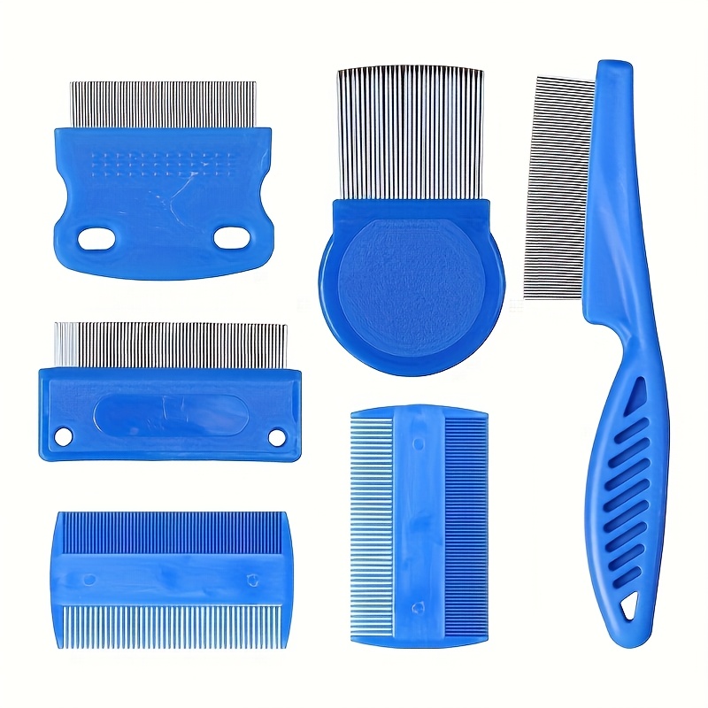 6pcs flea and lice combs stainless steel double sided pet grooming tool dematting brush for dogs cats puppies and kittens tear stain remover hair removal supplies dog grooming supplies   brush dog grooming grooming combs for dogs   dog grooming supplies and accessories ergonomic pet brush doublesided comb rustresistant grooming tool   combs puppy grooming cat owners